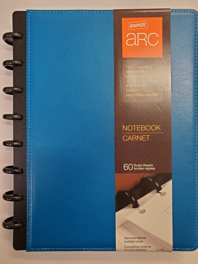 Discbound Notebook - Junior LEATHER Cover - ROYAL BLUE