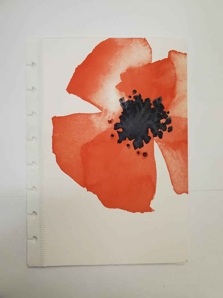 Discbound Notebook - Junior Poly Cover - ORANGE FLOWER COVERS ONLY