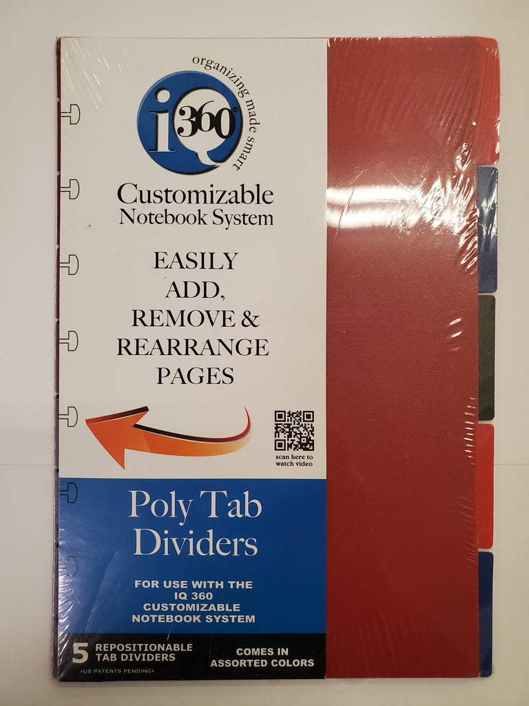 Discbound Tabbed Dividers - Junior - RED-BLUE-BLACK