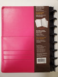 Discbound Notebook - Junior LEATHER Cover - PINK