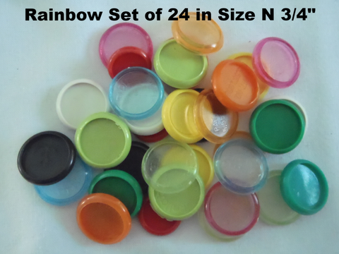 Rainbow Set of 32 in Size N 3/4"